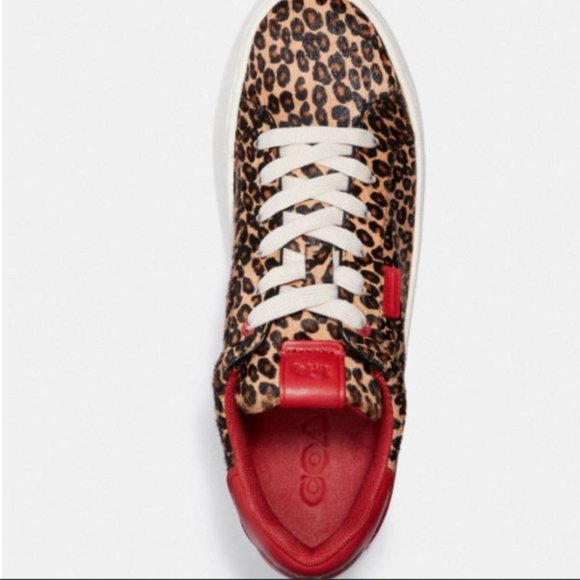 Coach Lowline Calf Hair Leopard print sneakers 7.5! - Picture 1 of 12